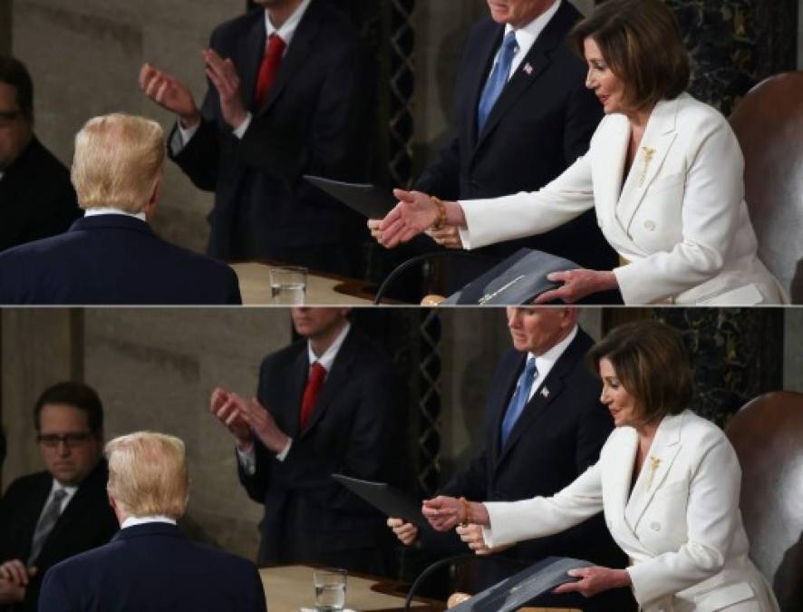 ¡Le devuelve el desplante! Nancy pelosi rompe copia del discurso de Trump