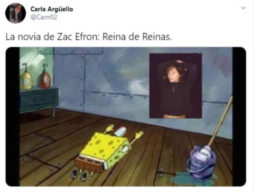 Los memes que desató el noviazgo de Zac Efron con una mesera