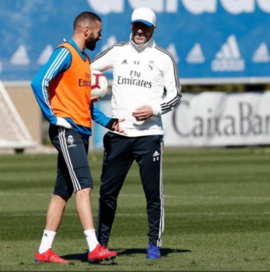 El primer entrenamiento de Zidane tras su regreso al Real Madrid