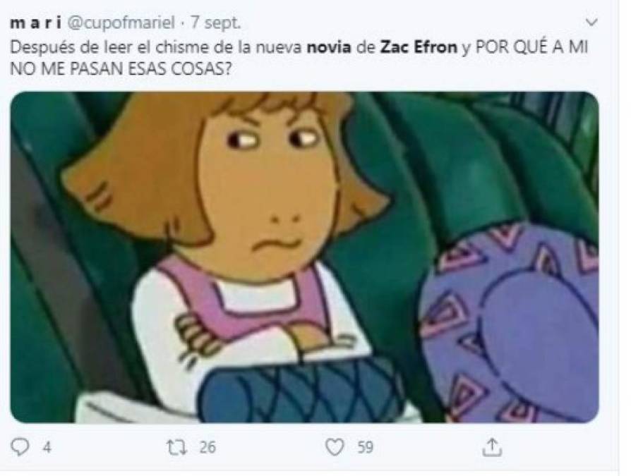 Los memes que desató el noviazgo de Zac Efron con una mesera