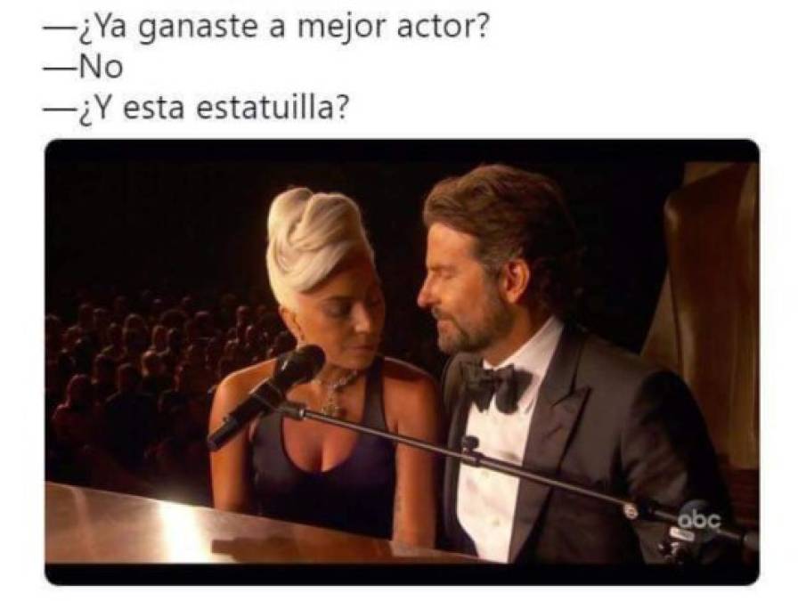 Miradas entre Lady Gaga y Bradley Cooper en los premios Oscar desatan divertidos memes