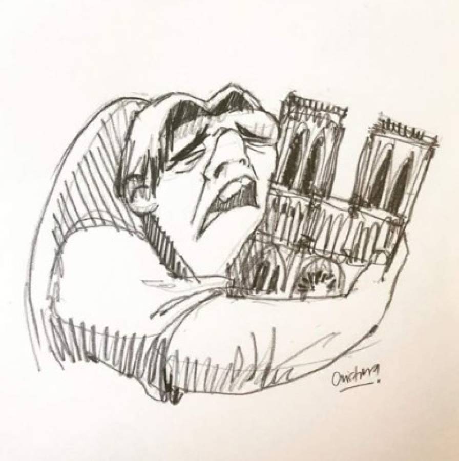 Esta es la conmovedora ilustración que se viralizó tras el incendio de la catedral de Notre Dame.