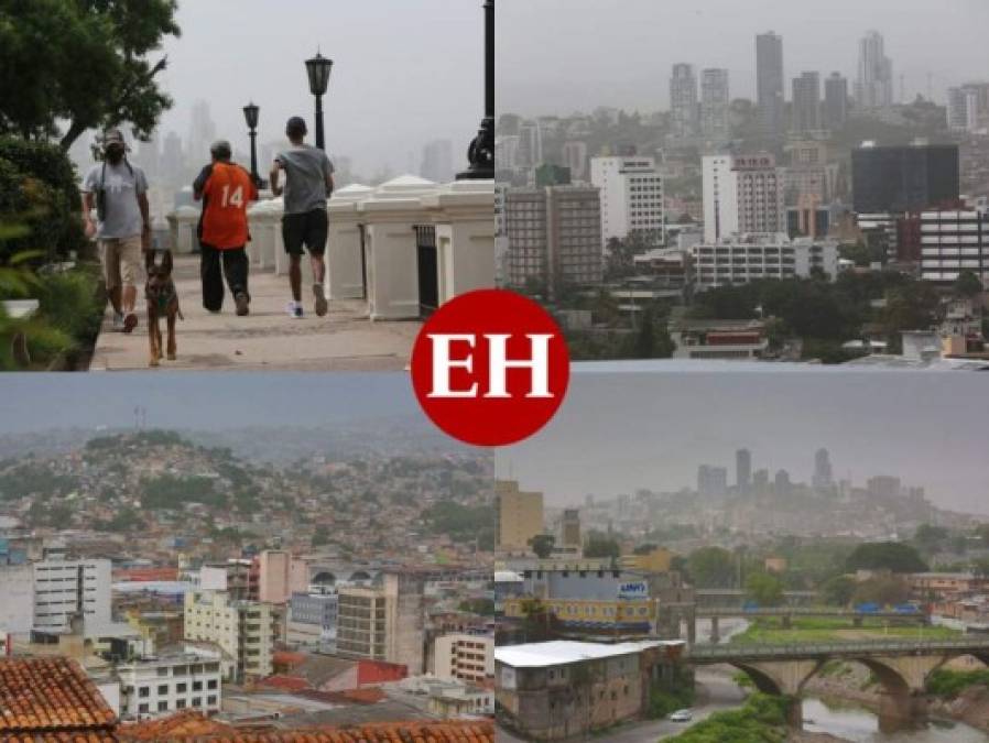 Las imágenes de la nube de polvo del Sahara sobre la capital hondureña