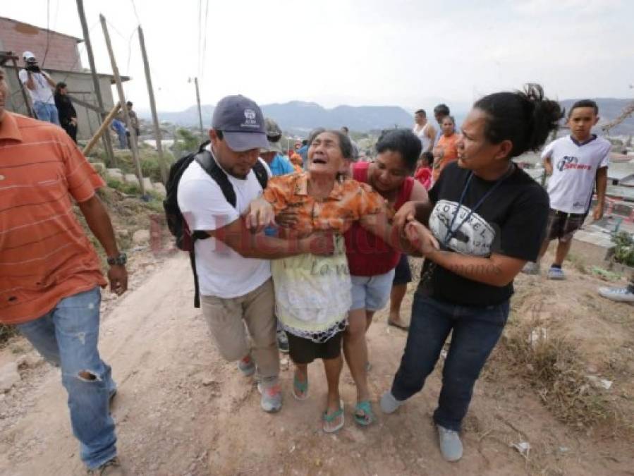 FOTOS: El dolor de las familias que lo perdieron todo en el voraz incendio en la colonia Dora de Asfura en la capital