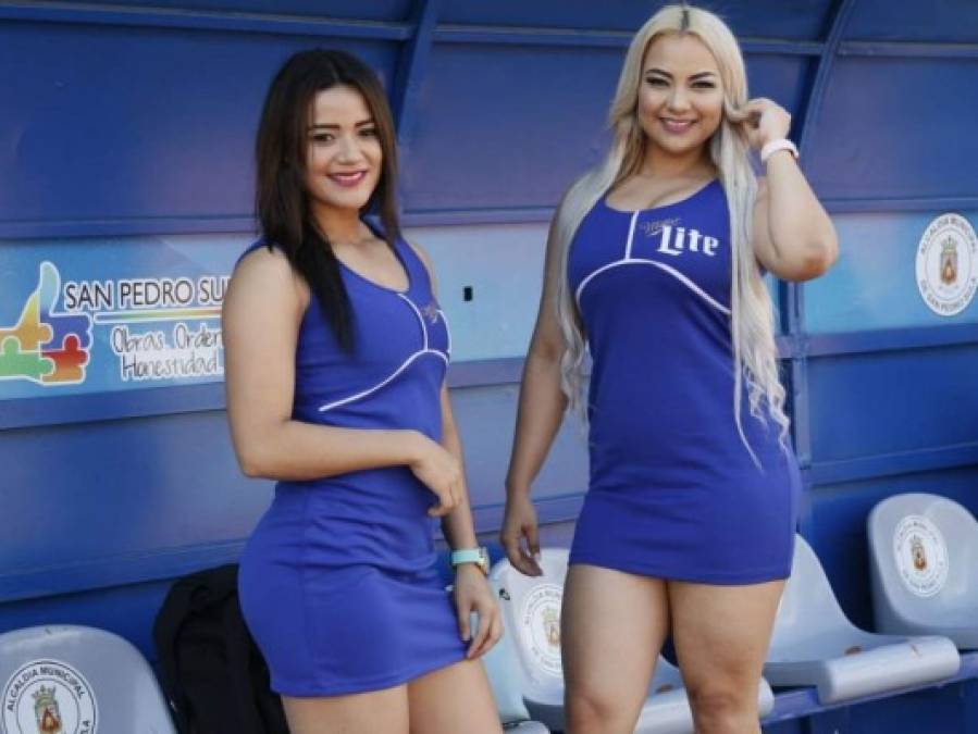 De infarto: Estas son las chicas que adornaron el partido entre Marathón y Motagua