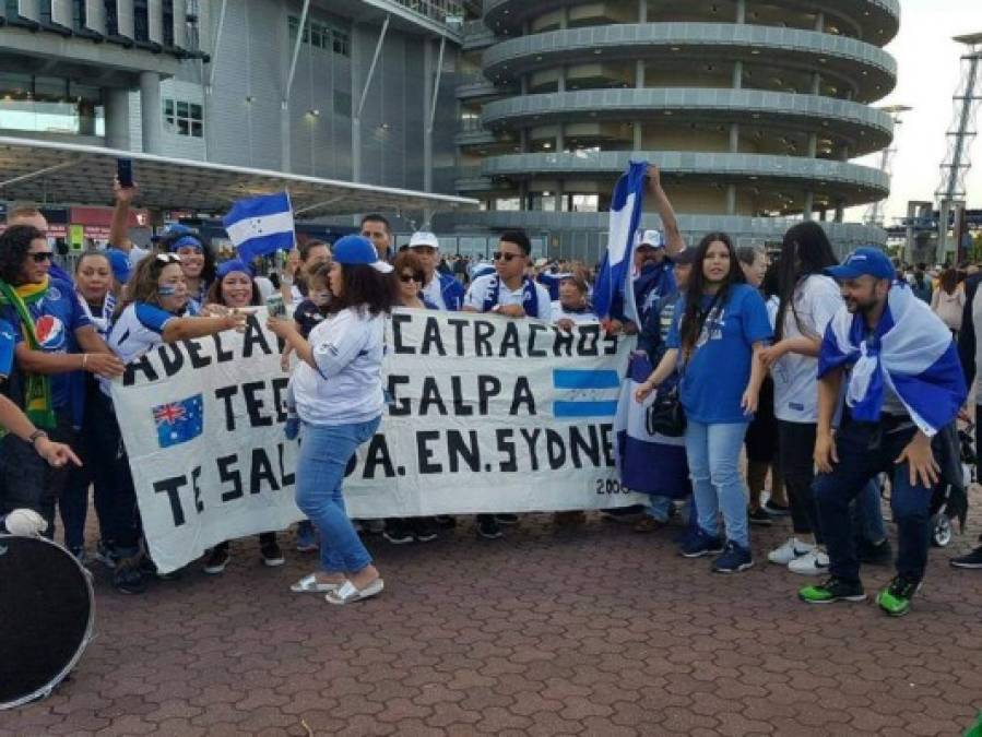 Así es el ambiente en el ANZ Stadium en el encuentro entre Honduras y Australia