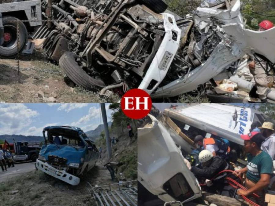 Las imágenes del aparatoso accidente en Copán que dejó 10 heridos