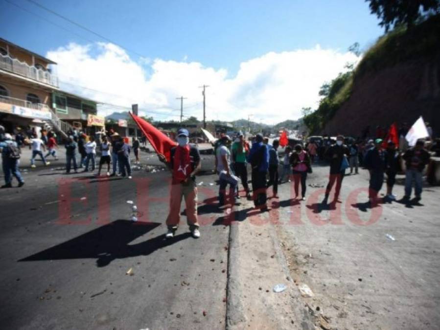 Simpatizantes de Nasralla continúan caos durante manifestaciones