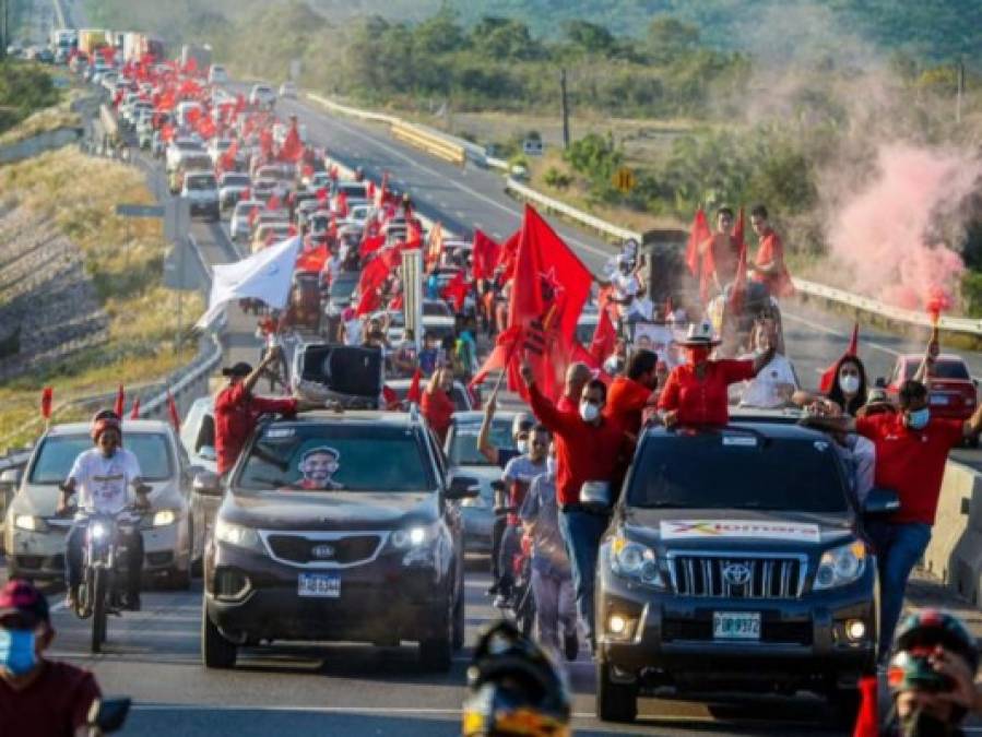 Xiomara Castro de Zelaya realiza caravana en Cortés (Fotos)