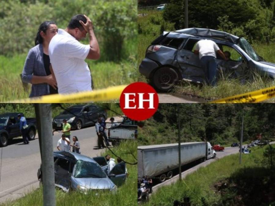 Dramáticas fotos del fatal accidente que dejó dos muertos en salida a Danlí