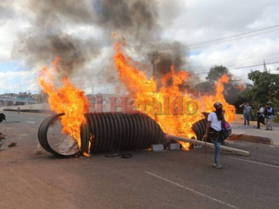 Alianza de Oposición realiza tomas en la capital durante investidura de Juan Orlando Hernández