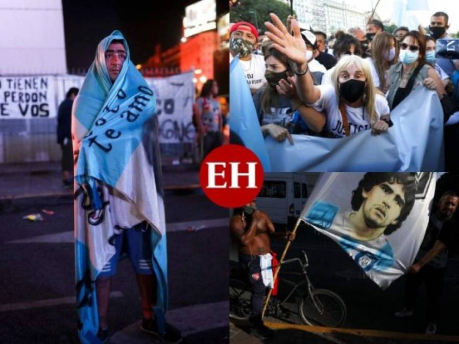 Argentinos marchan en búsqueda de respuestas sobre la muerte de Diego Maradona