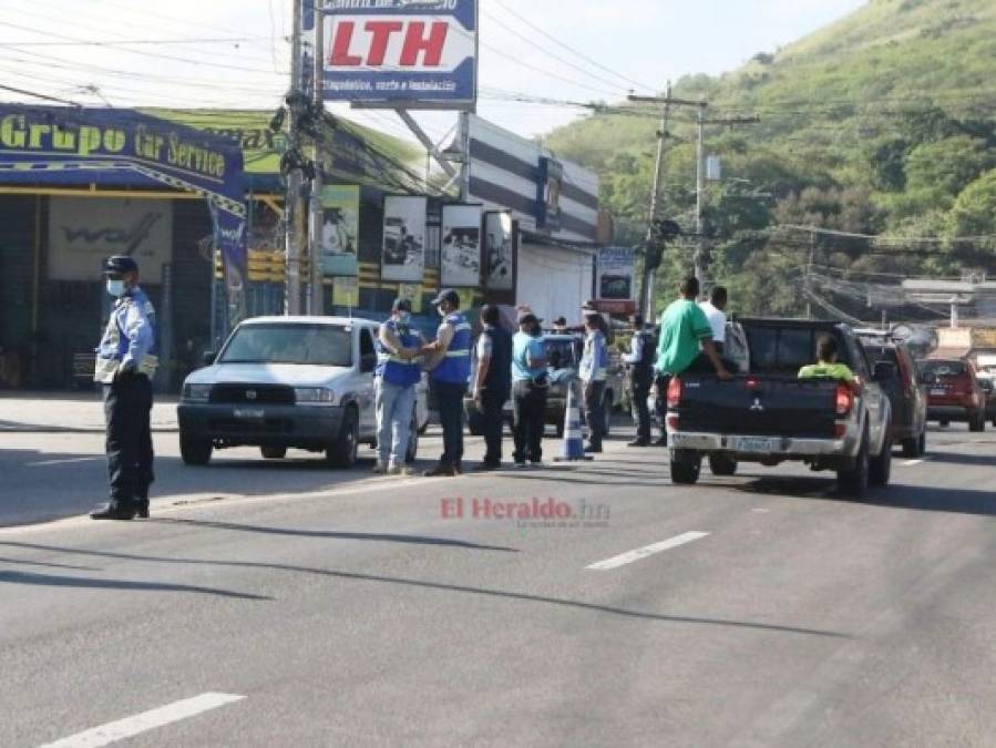 Operativos controlan las salidas de la capital previo a la Semana Morazánica