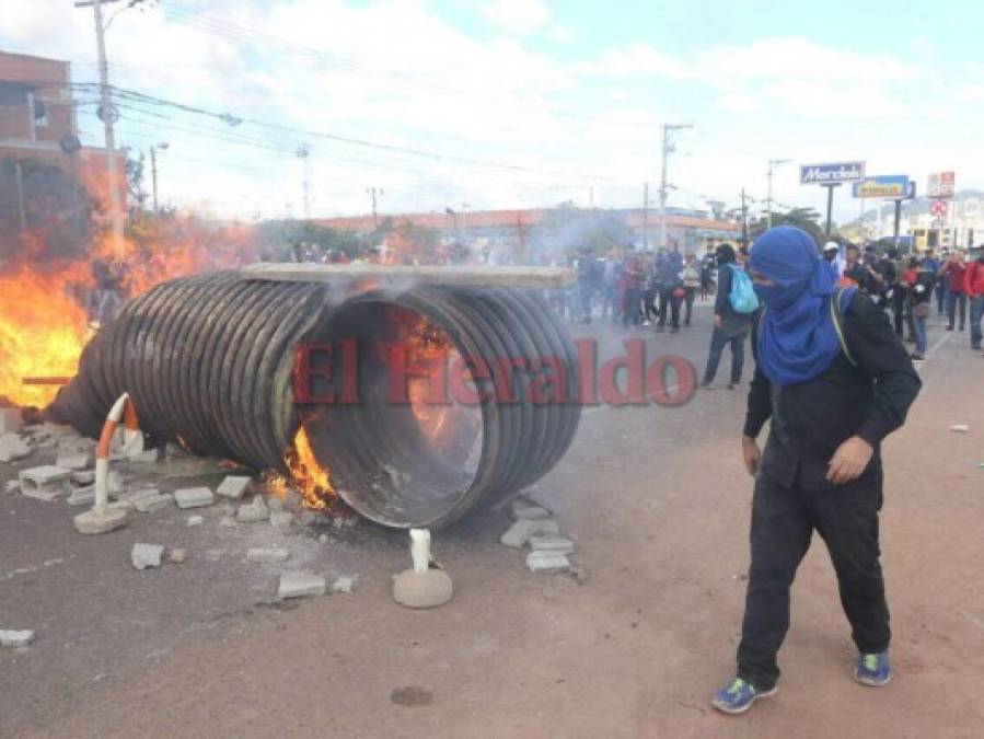 Alianza de Oposición realiza tomas en la capital durante investidura de Juan Orlando Hernández