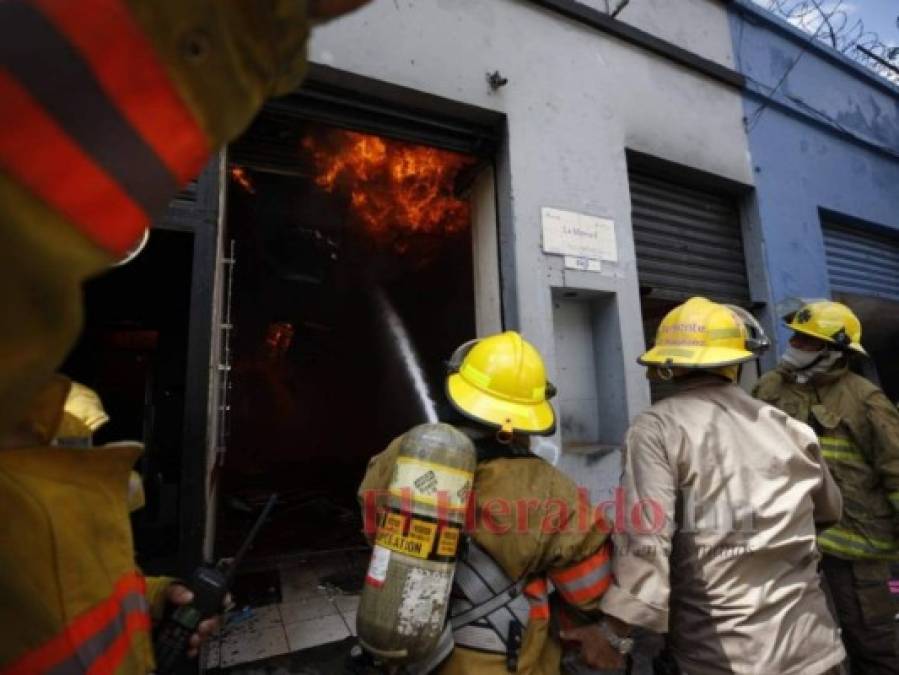 FOTOS: Los daños registrados en protesta de la Plataforma en Tegucigalpa