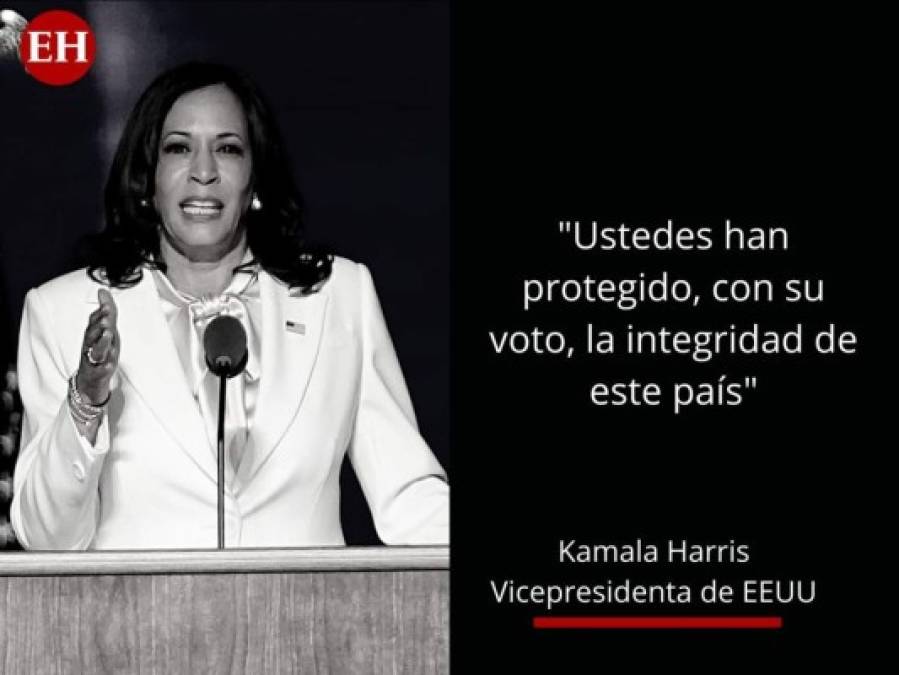 Las primeras frases de Kamala Harris como vicepresidenta Kamala Harris