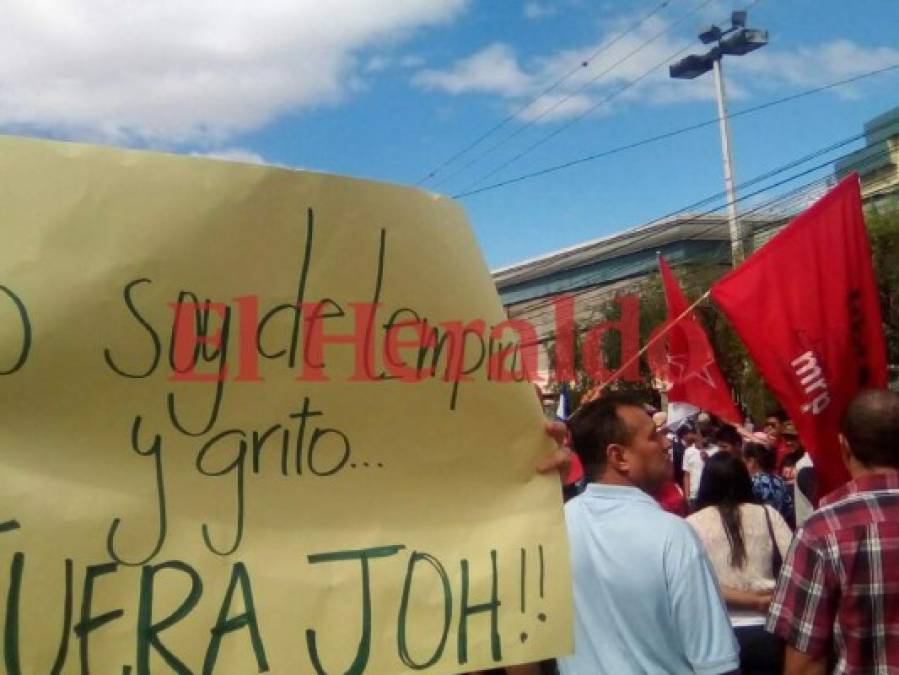 FOTOS: Así fue la marcha de la Alianza de Oposición en la capital hondureña