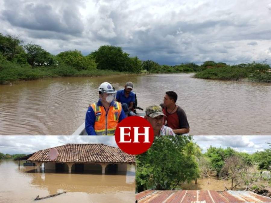 EN FOTOS: Estragos en Valle por desbordamiento del río Goascorán