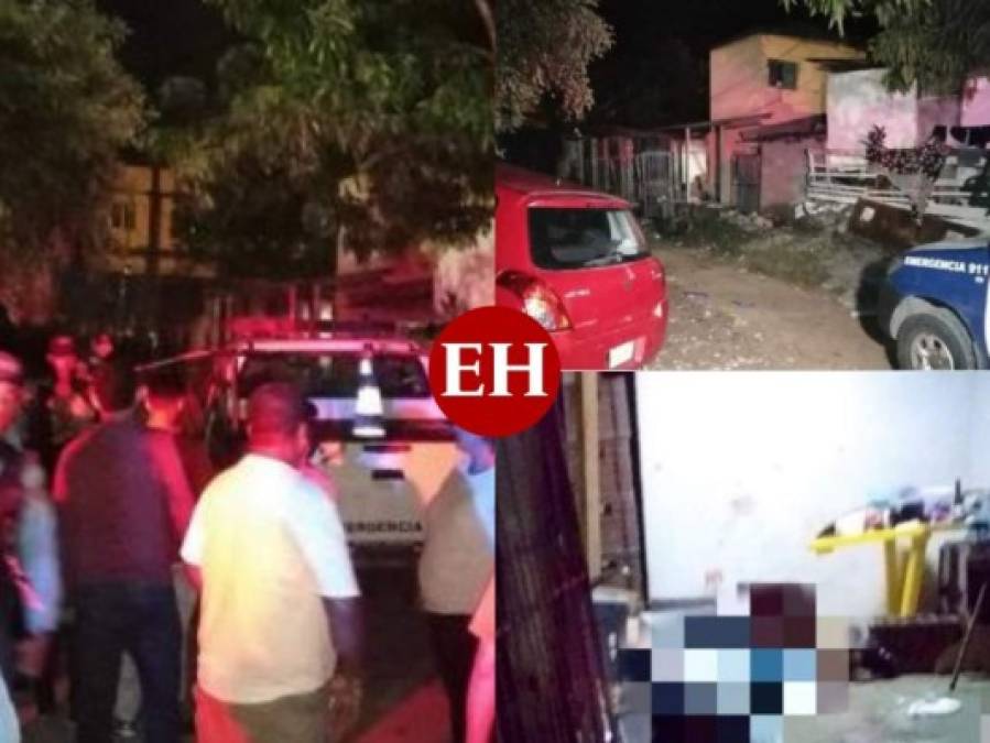 Las imágenes que dejó la masacre registrada el sábado en San Pedro Sula
