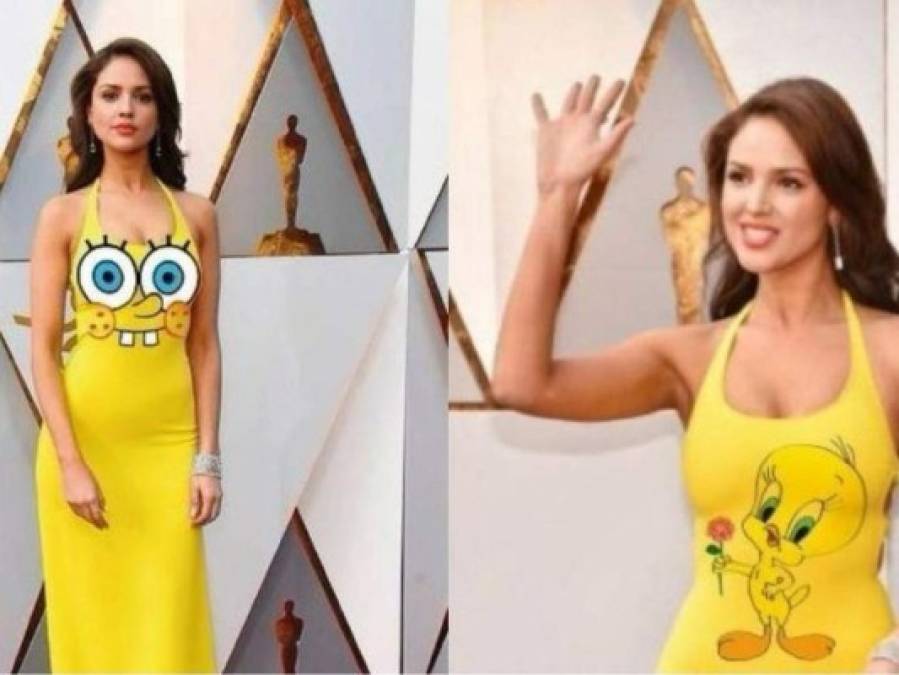 Los memes del vestido que Eiza González usó en los Premios Oscar arrasan en internet
