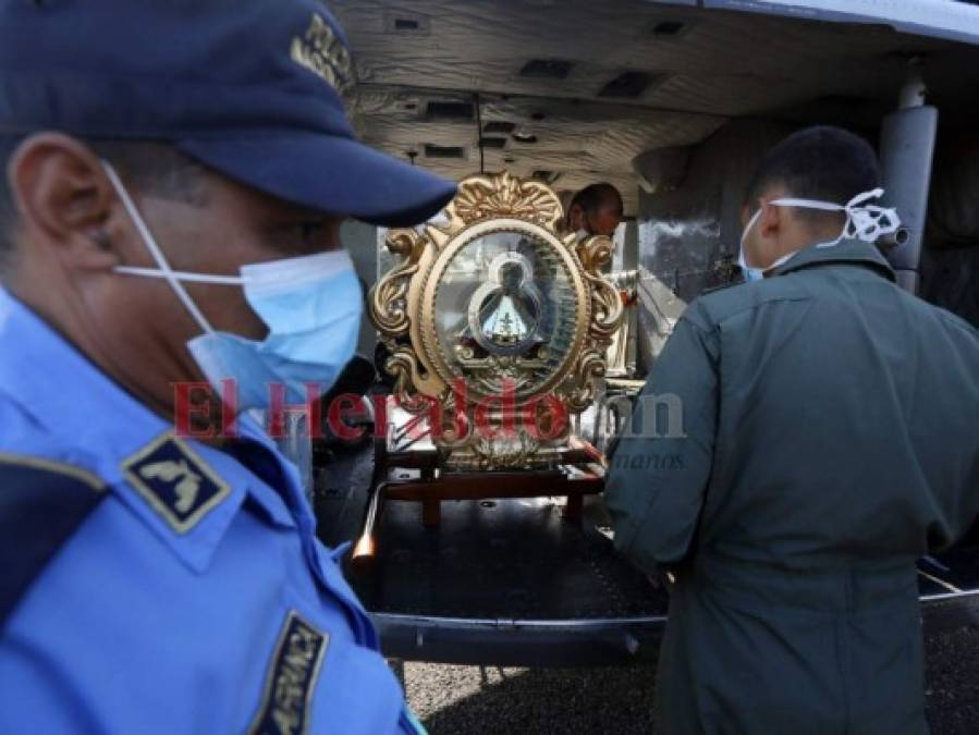 FOTOS: La Virgen de Suyapa y el Santísimo sobrevuelan cielo hondureño ante pandemia