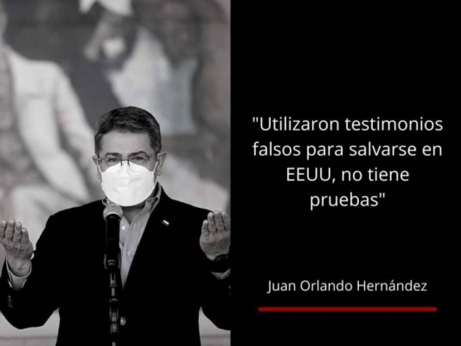 Las frases de JOH al brindar informe de su lucha contra el narcotráfico