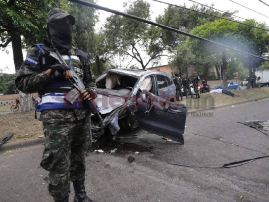 Caos, dinero y balas: Así quedó la escena de asalto a un conductor en Tegucigalpa