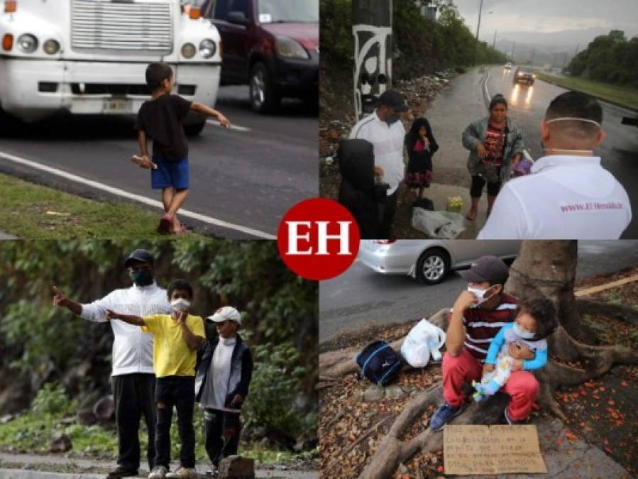 FOTOS: Los rostros inocentes de la mendicidad provocada por el Covid-19