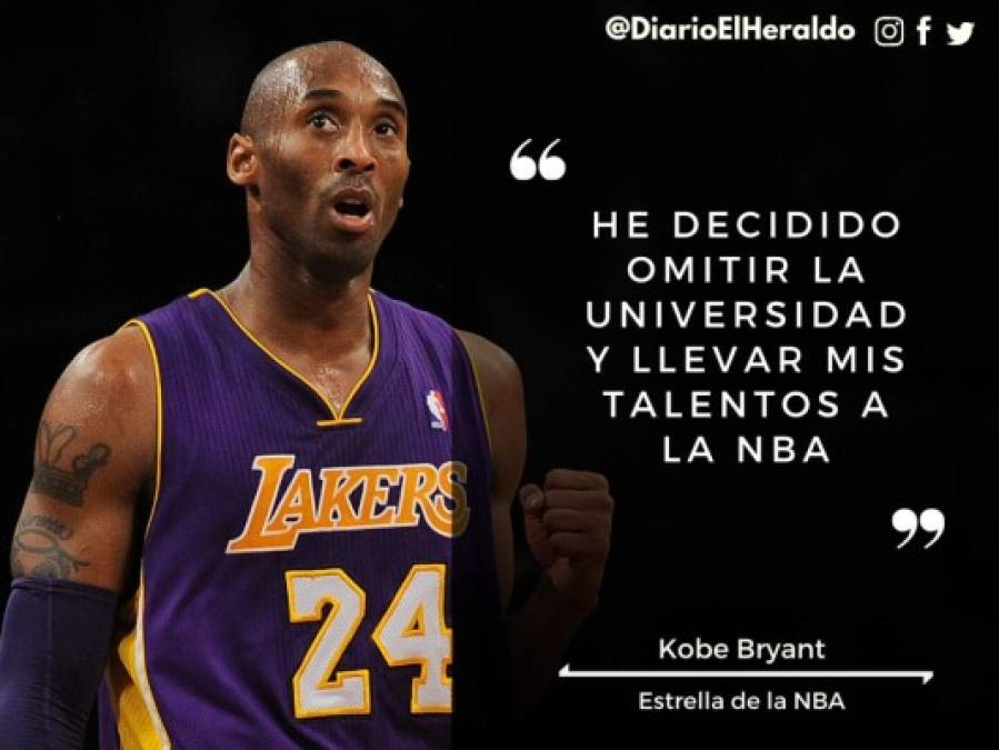 Las frases más célebres de Kobe Bryant, leyenda del baloncesto