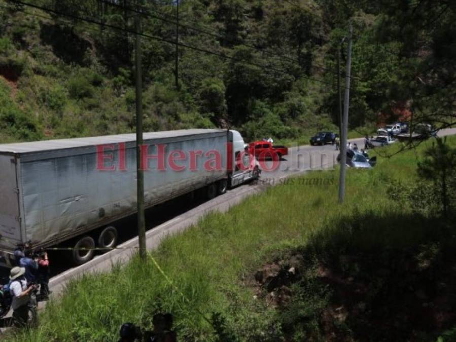 Dramáticas fotos del fatal accidente que dejó dos muertos en salida a Danlí