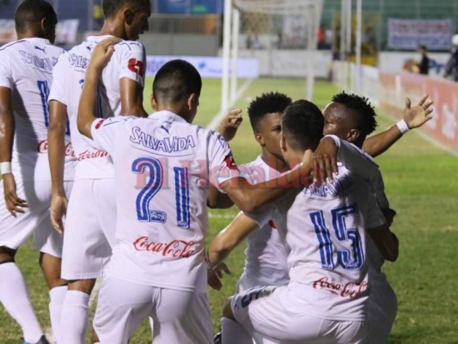 Así celebró Kevin Álvarez el gol que le dio ventaja al Olimpia ante Honduras Progreso