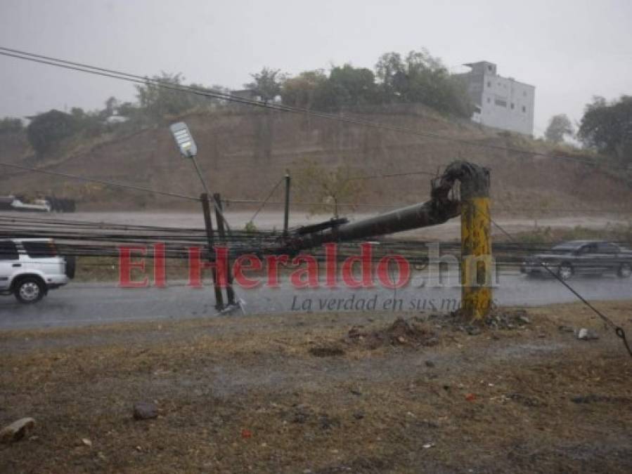 FOTOS: Postes caídos, mercados y calles inundadas, así permanecía la capital durante intensa lluvia