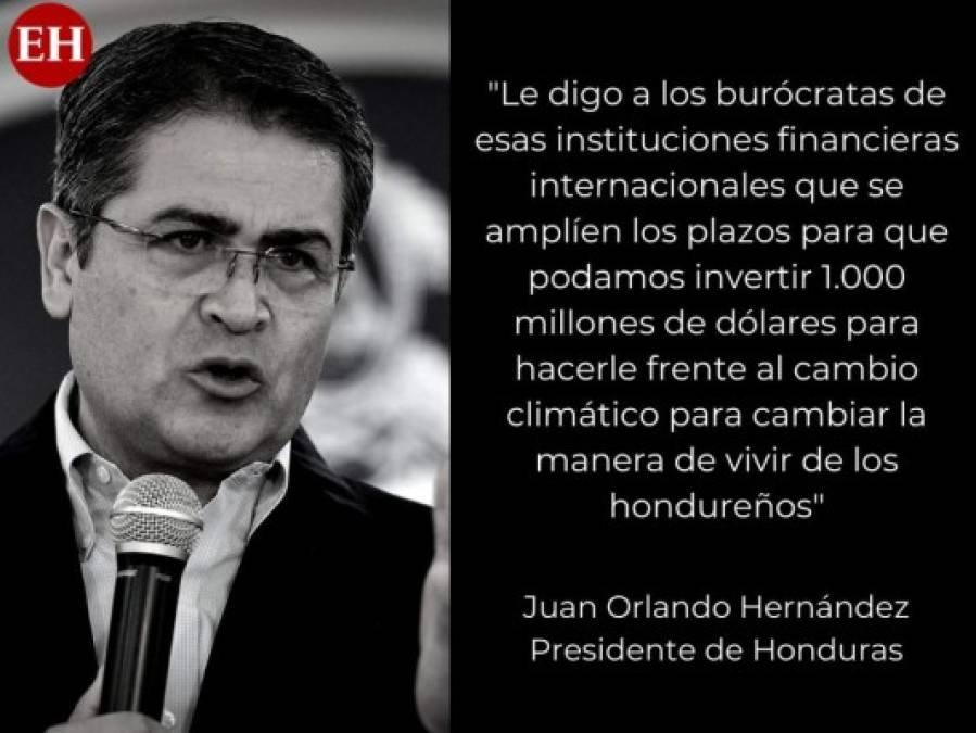 Las frases de JOH a raíz de la emergencia por sequía en Honduras