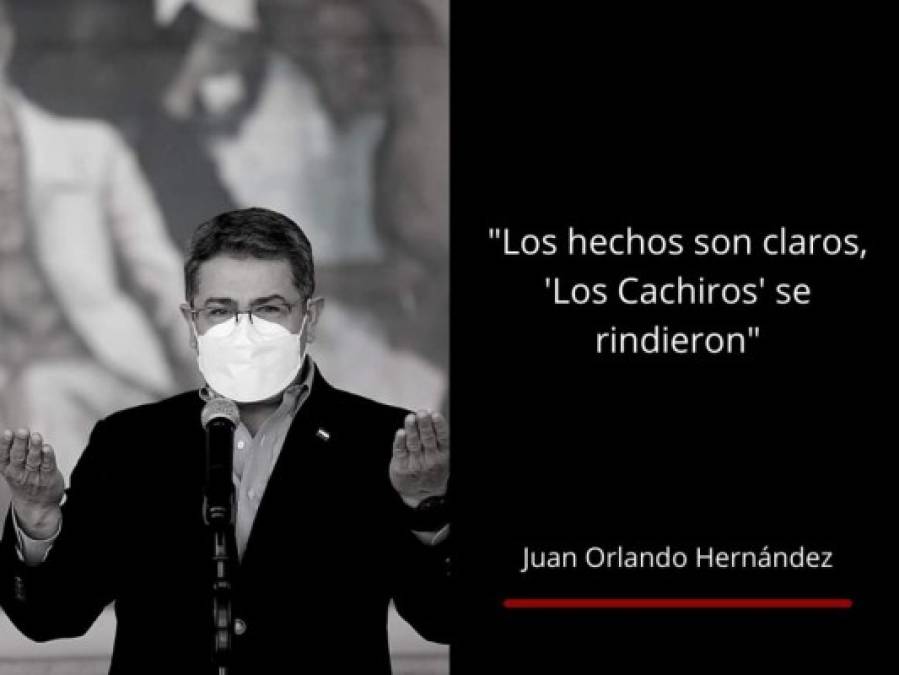 Las frases de JOH al brindar informe de su lucha contra el narcotráfico