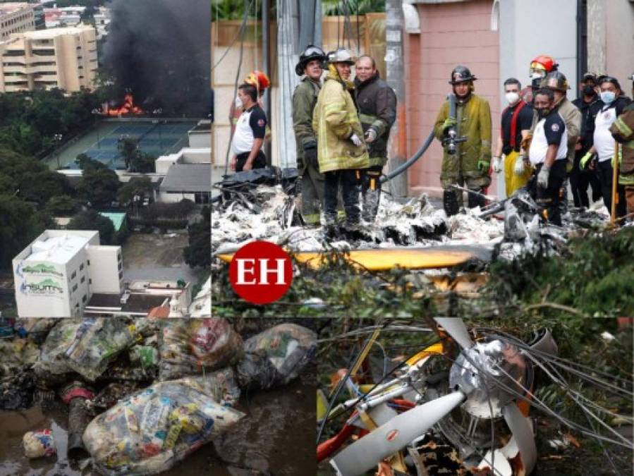 Imágenes de la avioneta que se desplomó con ayuda humanitaria en Guatemala (FOTOS)
