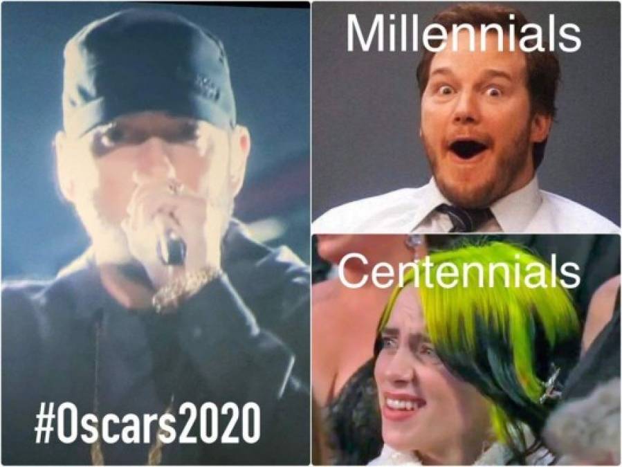Famosos son blanco de memes tras la presentación de Eminem en los Oscar