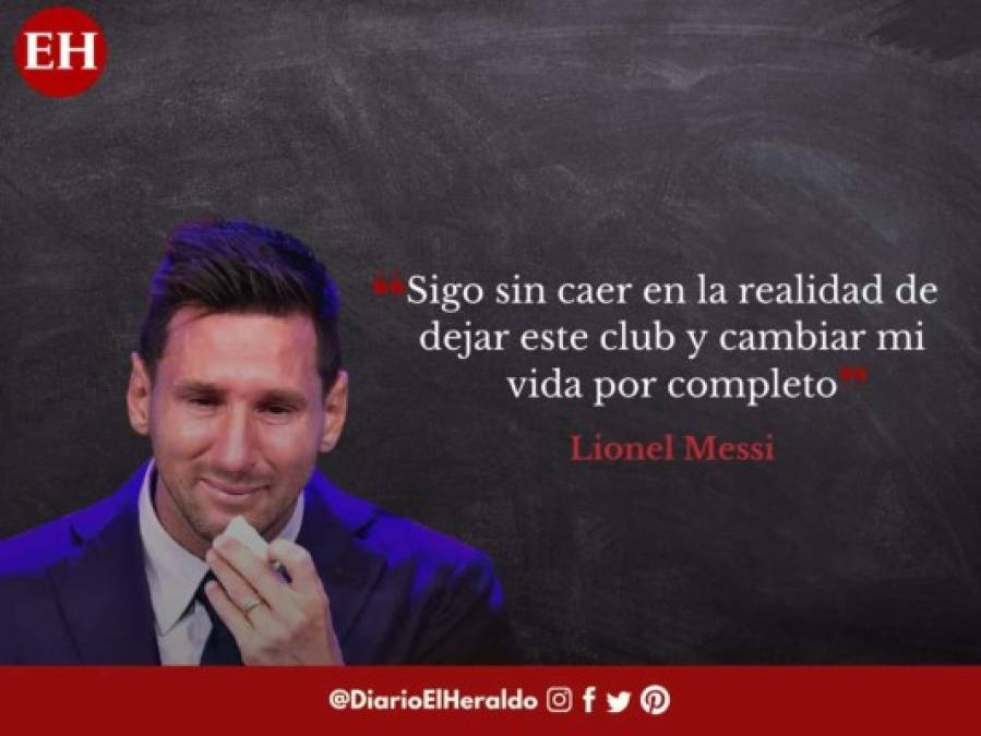 Las difíciles y tristes frases que pronunció Messi tras su salida del Barcelona