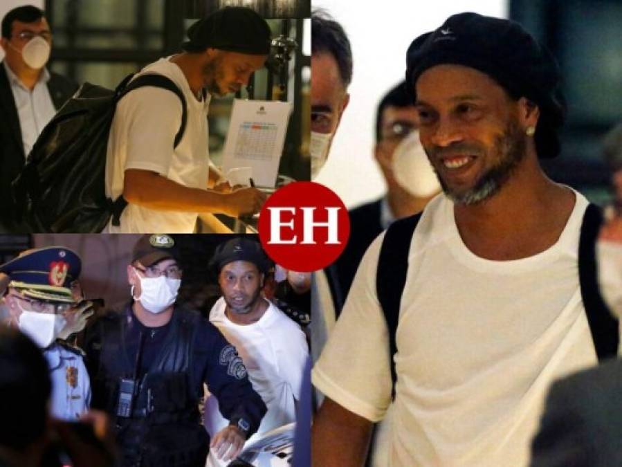 FOTOS: Así fue la llegada de Ronaldinho al hotel donde guardará prisión