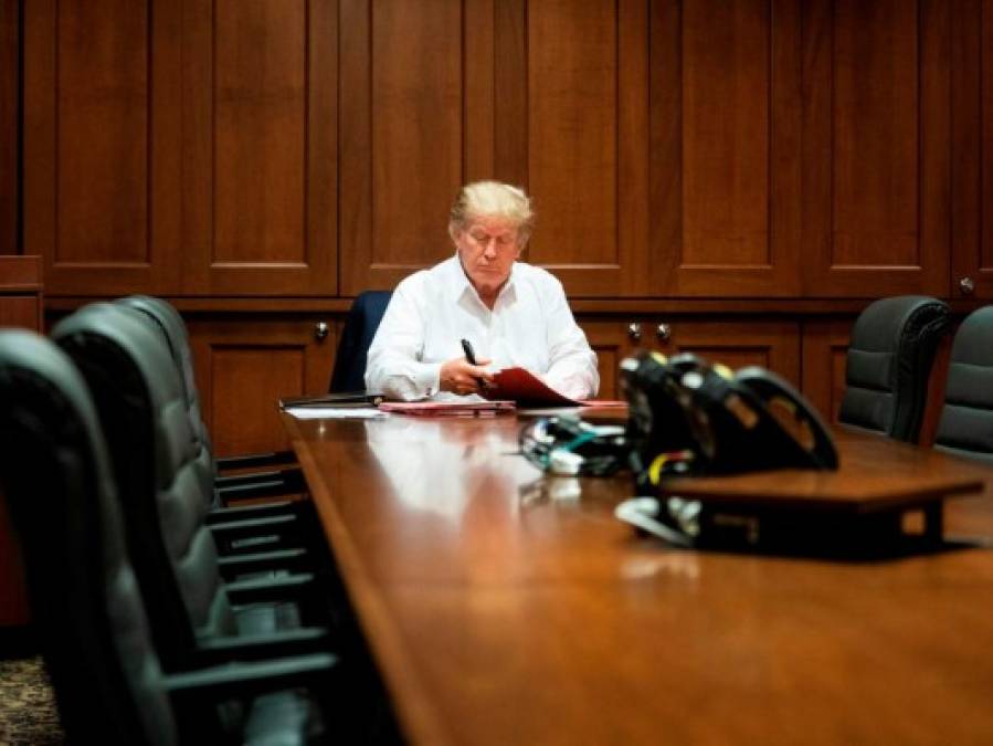 Fitran fotos de la suit presidencial donde Trump se recupera del covid-19