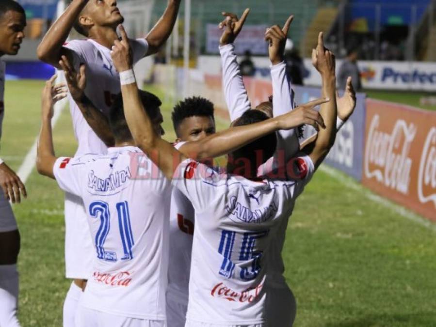 Así celebró Kevin Álvarez el gol que le dio ventaja al Olimpia ante Honduras Progreso