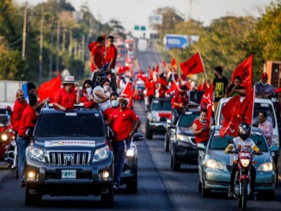 Xiomara Castro de Zelaya realiza caravana en Cortés (Fotos)