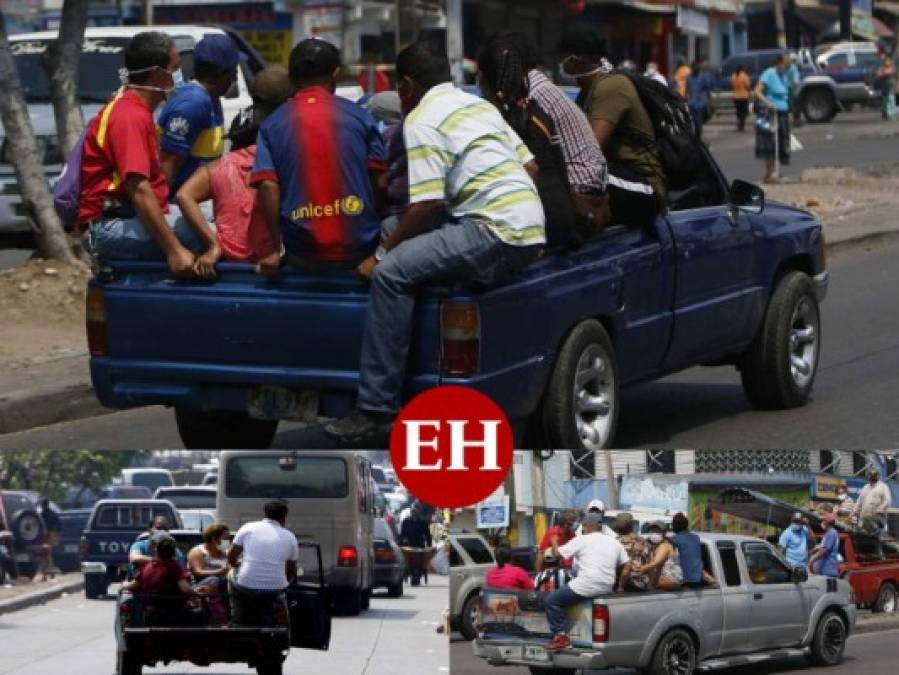 En 'pailas', así se movilizan capitalinos ante falta de transporte público