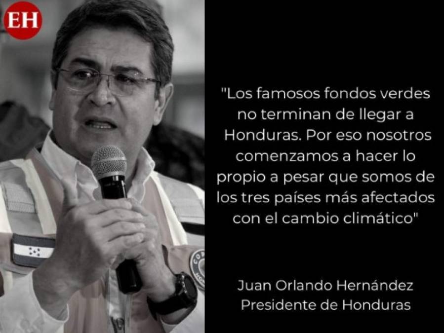 Las frases de JOH a raíz de la emergencia por sequía en Honduras