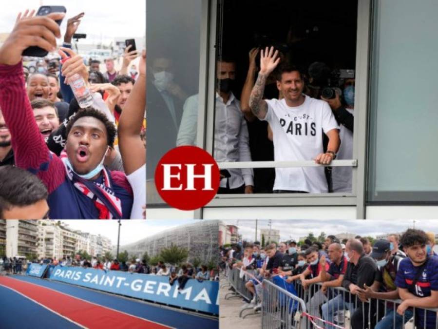Algarabía y emoción tras llegada de Lionel Messi a París (FOTOS)