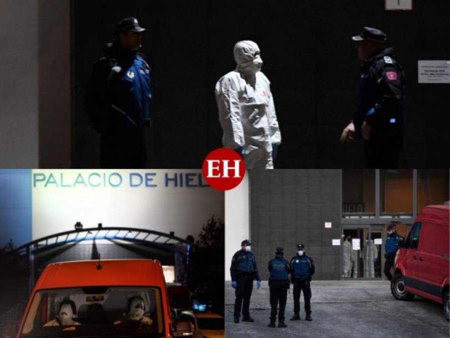 FOTOS: Por saturación en crematorios, Madrid convierte el Palacio de Hielo en morgue
