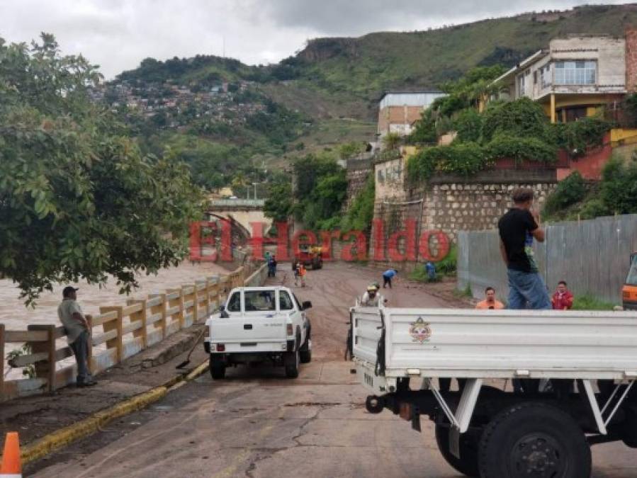 FOTOS: Así luce el río Choluteca tras las fuertes lluvias que azotaron la capital de Honduras