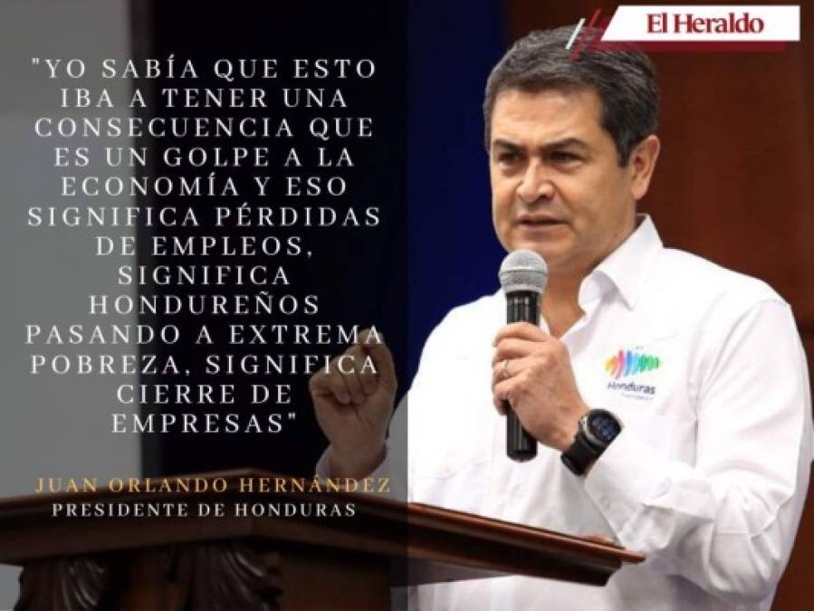 Las frases de JOH sobre reapertura inteligente en Honduras