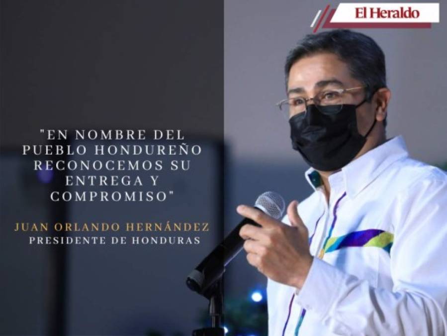 'Ustedes son un ejemplo': frases de JOH al reconocer labor de FNAMP contra el crimen