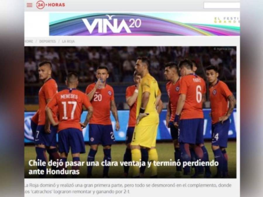 FOTOS: La reacción de la prensa internacional tras la victoria de Honduras ante Chile