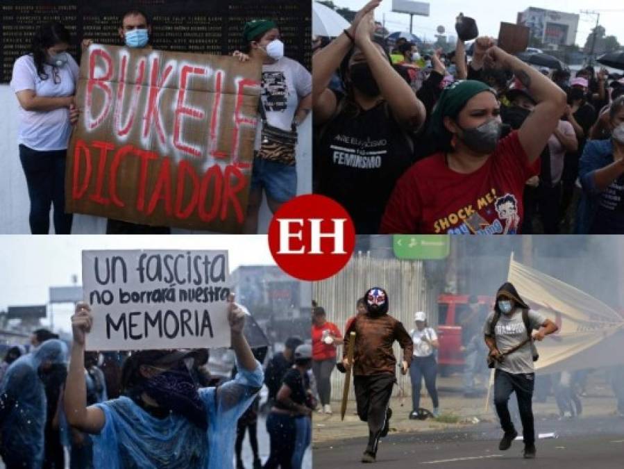 'Dictador' y 'drogokele': las protestas contra Bukele por destitución de magistrados (FOTOS)